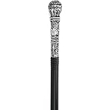 Skeleteen Antique Silver Walking Cane - Elegant Vintage Prop Stick Dress Pimp Canes Costume Accessories for Adults and Kids …