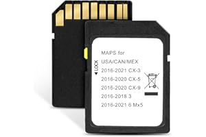 RVgolf Navigation Car GPS SD Card Compatible with 2016-2018 Mazda 3, 2016-2020 CX-5/CX-9, 2016-2024 Mazda 6/CX-3/MX-5, GPS Ma