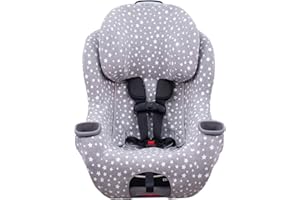 JYOKO Kids Cover Liner for car seat Compatible with Graco Extend2fit, 100% Cotton Made (White Star)