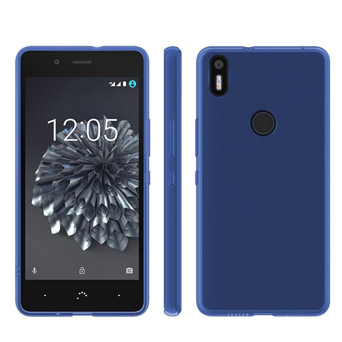 TBOC® Blau Gel TPU Hülle für BQ Aquaris X5 Plus (5.0 Zoll) Ultradünn Flexibel Silikonhülle (Nitch kompatibel mit bq Aquaris X
