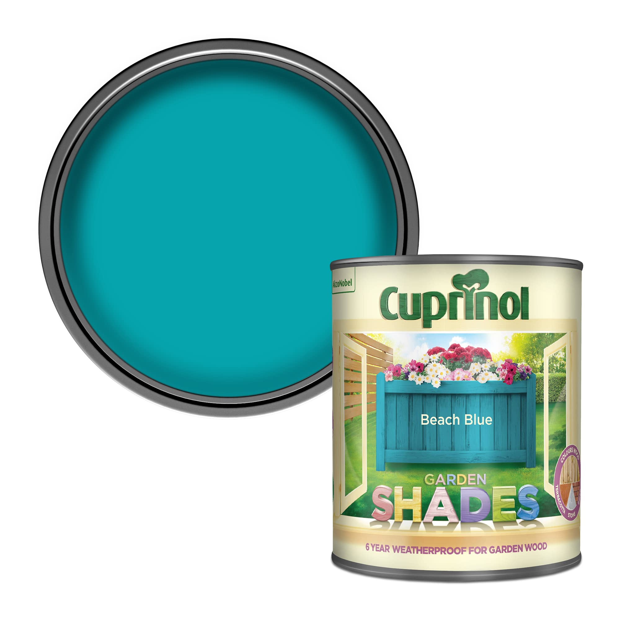 Cuprinol Garden Shades Exterior Woodcare, Beach Blue, 1 Litre