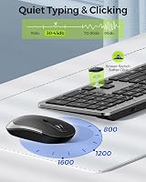 Seenda SK38 Wireless Keyboard and Mouse Set UK Full Size Numeric Keypad Black view 4
