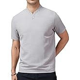 LAITIMIA Men's Short Sleeve Tee Henley Fashion Casual Basic Lightweight T-Shirts