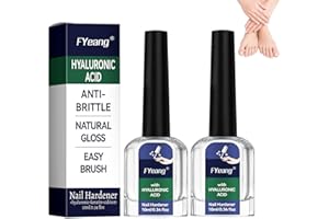 FYeang 2Pcs Nail Care Serum,Moisturizing Strengthening Nail Repair Oil - Hyaluronic Acid Nail Hardener,For Cracked Cuticles &