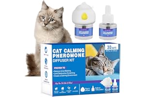 BEVECK Cat Pheromones Calming Diffuser 60 Day Starter-Kit Cat Calming Diffuser Effectively Relieve Anxiety Stress Reduce Fighting and Scratching Calm Relaxing 48ml /Bottle Fits All Cats