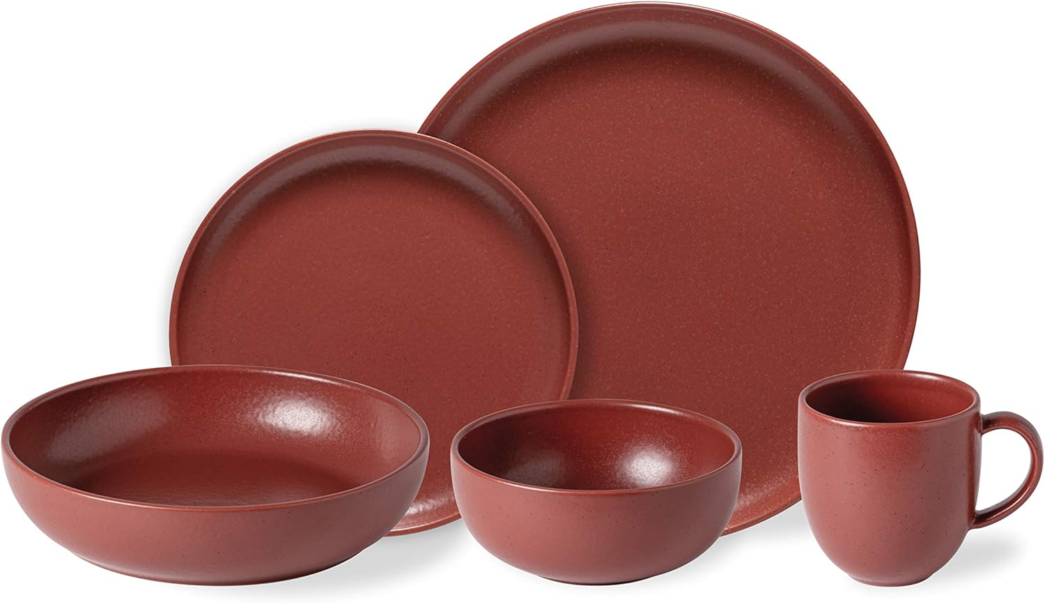 Casafina Stoneware Ceramic Dish Pacifica Collection 5Piece Dinnerware Set (Service