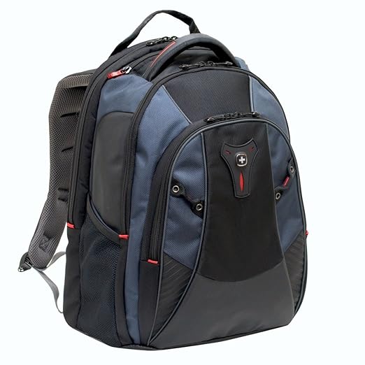 Wenger 600632 MYTHOS 16' Laptop-Rucksack, Triple schützen Fach mit Fall Stabalising Plattform in blau {27 Liter}
