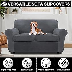 FestiCorp Velvet Sofa Covers for 2 Cushion Couch