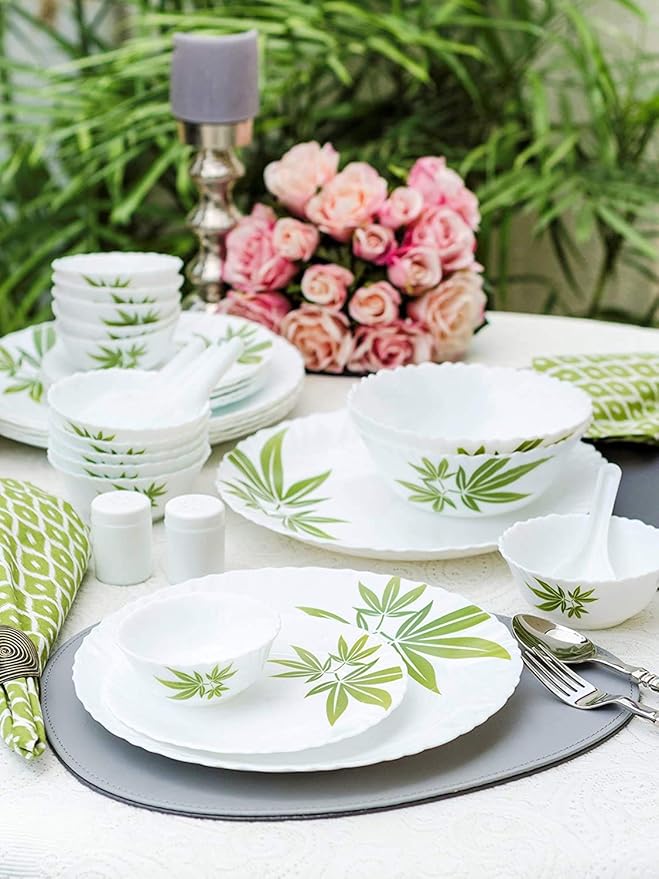 Buy LaOpala Opalware Dinner Set 47 Pieces, White Online at Low Prices