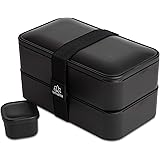 Umami Bento box for adults/children, new 2021 edition, includes 2 sauce pots & cutlery 3 pieces, lunch box for men/women, 2 m