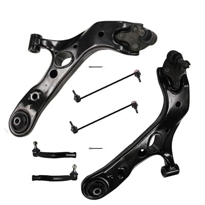 6pc Front Lower Control Ars Sway Bar Links Outer Tie Rods Suspension Kit