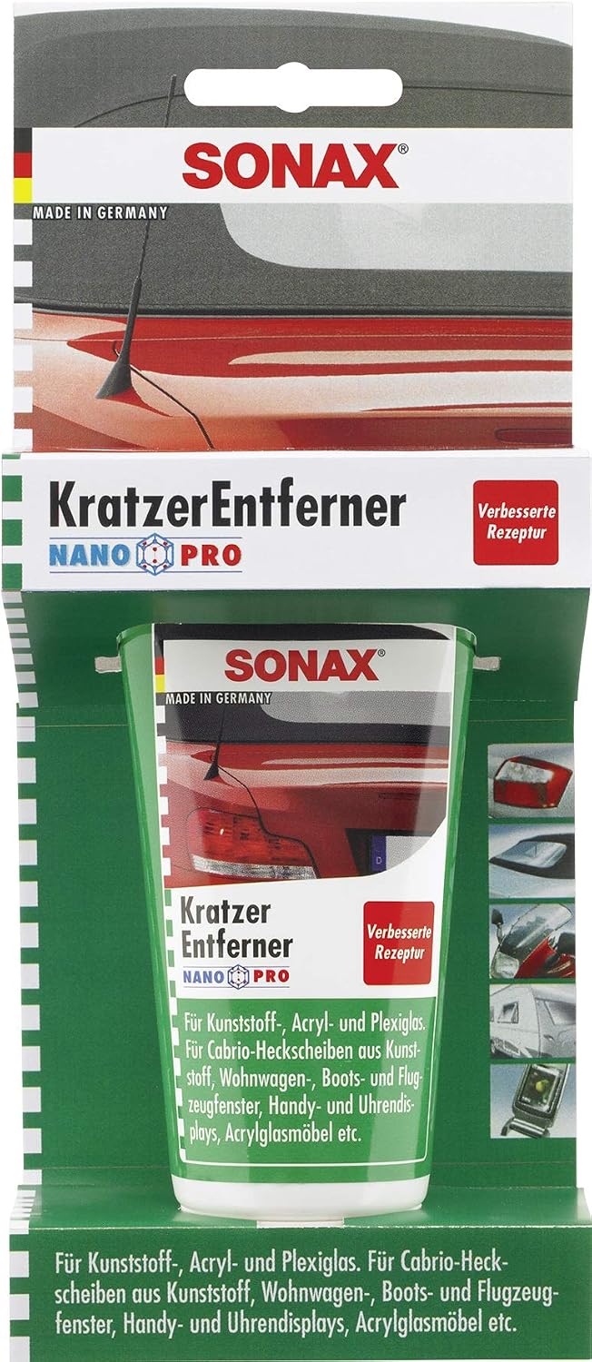 SONAX Scratch Remover (75 ml) - for all plastic acrylic, and Plexiglas surfaces