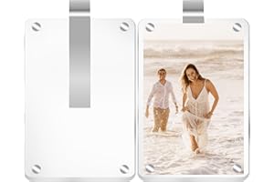 MOTOFITOOL Car Sun Visor Photo Holder, 2 Pack Universal Magnetic Car Visor Clip, Personalized Picture Frame for Cars, Photo car visor clip