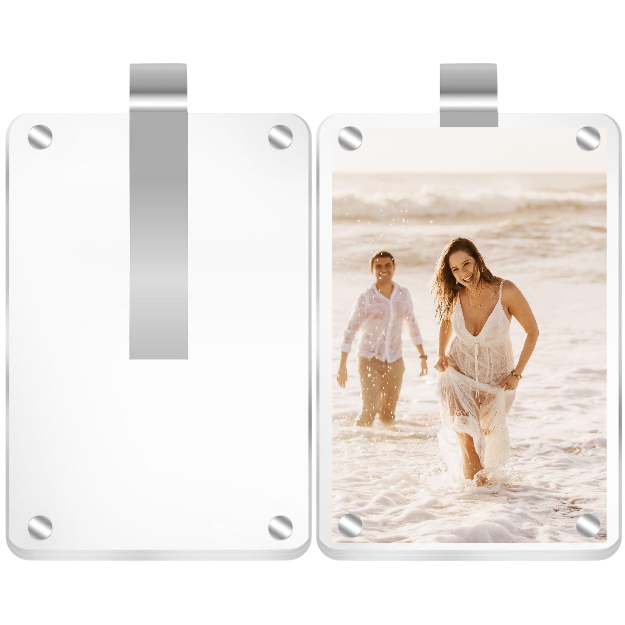 Photo 1 of MOTOFITOOL Car Sun Visor Photo Holder, 2 Pack Universal Magnetic Car Visor Clip, Personalized Picture Frame for Cars, Photo car visor clip