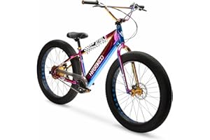 Hyper E-Ride BMX Fat Tire Electric Bike. 250w, 36v Battery, 26 X Inch Fat Tire Ebike with Pedal Assist, Single Speed, Front and Rear Disc Brakes, BMX Frame. Electric Bicycle for Adults. (Jet Fuel)