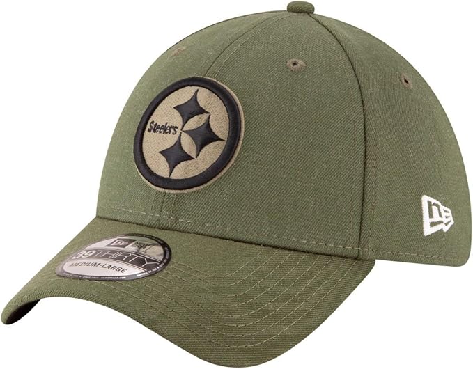 Men's pittsburgh steelers new era olive 2018 salute to service sideline 39thirty flex hat Clearance