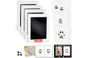 MYPAWLETS Inkless Pet Paw Print Kit,Clean Touch Ink Pad for Dog Paw Prints,Mess-Free Paw Print Stamp Pad for Dogs Cats,Dog Nose Print Kit,Personalized Pet Lover,Dog Mom Gift-4M