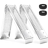 ELECHOI Portabe Folding Steel Ramps, 500 lbs&times;2, 77" Heavy-Duty Ramps with Wider Ramp Surface, Anti-Slip Stable Loading Ramp, Fit for Motorcycle, Dirt Bike, ATV, UTV, Lawn Mower, Electric Bicycle