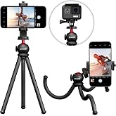 Xenvo SquidGrip Flexible Cell Phone Tripod and Portable Action Camera Holder, Compatible with iPhone, GoPro, Android, Samsung, Google Pixel and All Mobile Phones, Red