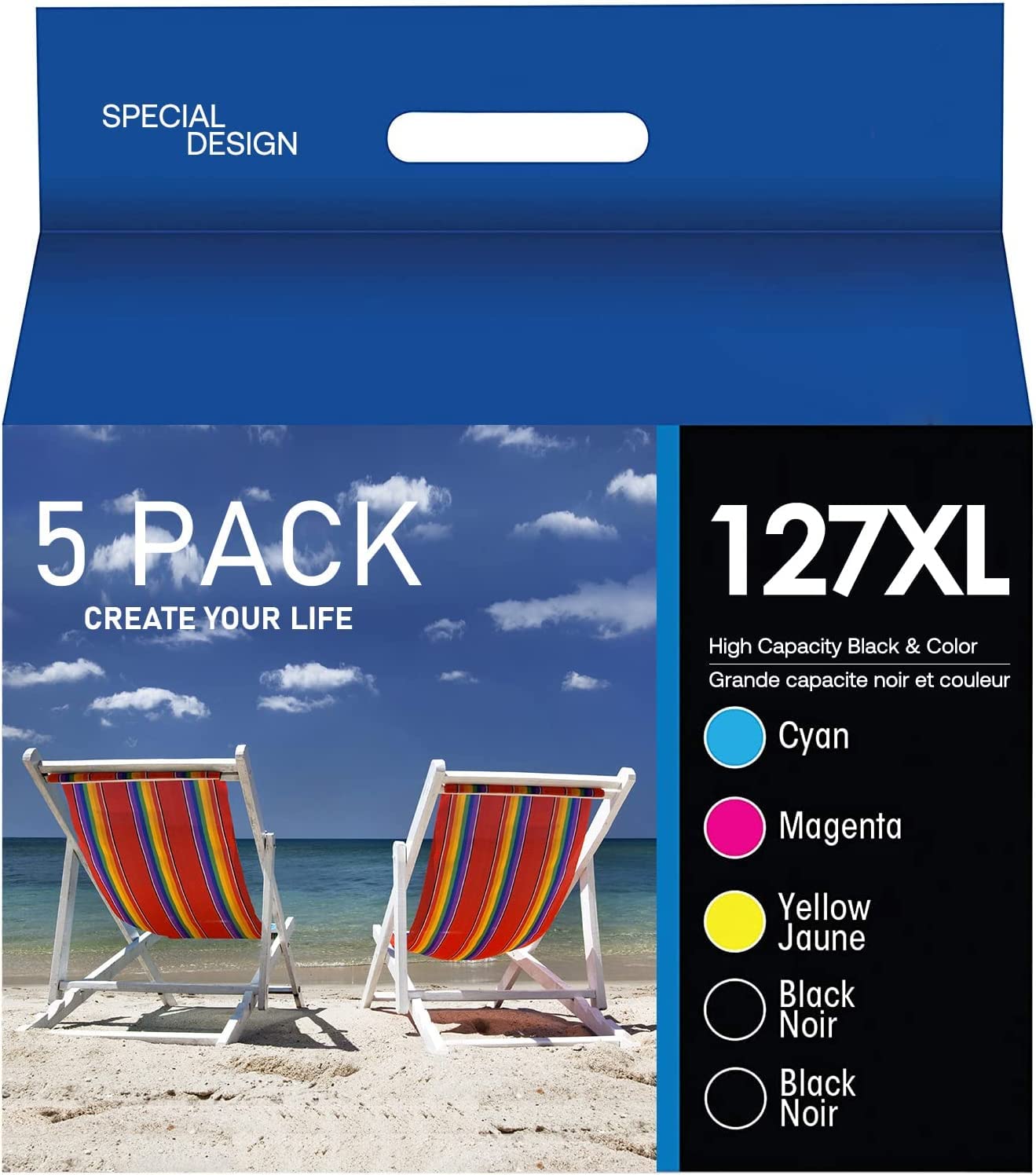 MCYCOLOR 127XL Ink Cartridge Remanufactured for 127