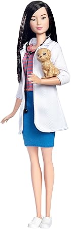 Mattel Barbie DVF58 - Ich wäre gern Tierärztin Puppe, Ankleidepuppen-Zubehör