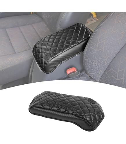 Black Center Armrest Cushion Cover Box Pad Protector For Jeep Wrangler TJ 97-06