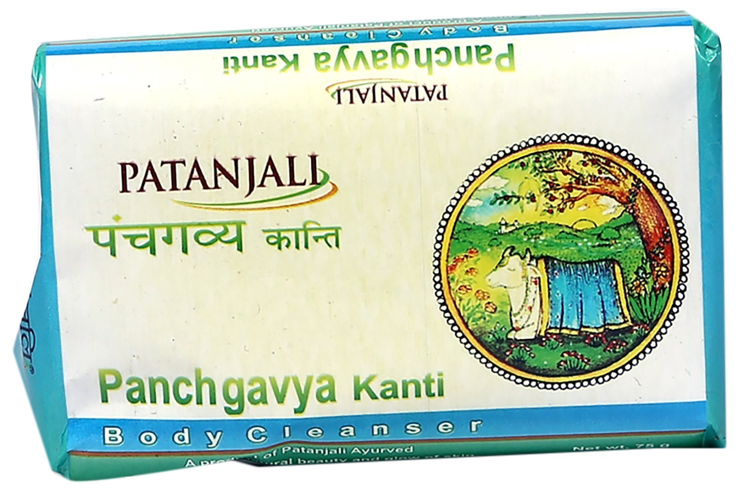 PATANJALI Kanti Panchgvya Body Cleanser, 75G Dark Green
