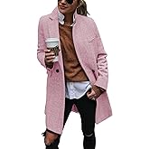 Ebifin Women's Notch Lapel Double Breasted Trench Coat Peacoat Winter Casual Long Blazer Jacket Overcoat