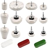 Tnisesm 15Pcs Buffing Wheel Kits,Polishing Wheels Buffing Pads for Drill for Metal Aluminum,Stainless Steel, Chrome, Jewelry, Wood, Plastic, Ceramic, Glass,etc