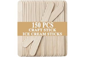 150PCS Waxing Sticks for Hair Removal - Borogo 5.5 inch Premium Splinter-Free Wooden Sticks for Waxing, Wax Stick for Body and Face Waxing