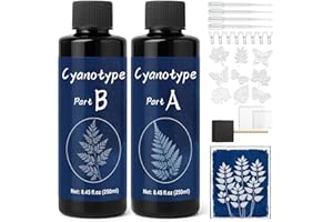 1DFAUL Cyanotype Solution Kit, 16.9oz Liquid Cyanotype Premixed & No Water Needed, Sun Printing Create Vintage Blue Art, Phot