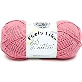Lion Brand Yarn Feels Like Butta Yarn, Velvety-Soft Yarn for Crocheting and Knitting, 1 Pack, Dusty Pink