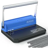 MAKEASY Spiral Binding Machine, Manual, Punching 12sheets, Include 100coils | 4:1 Pitch, Compatible for Letter/A4/A5 , For Office Reports &amp; Home School Projects