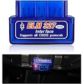 PKOLSFE ELM327 OBDⅡ Car Auto Diagnostic Scanner, Portable Auto Bluetooth Engine Fault Code Reader, Wireless Interface Adapter Professional Diagnostic Tool for Most OBD II Vehicles