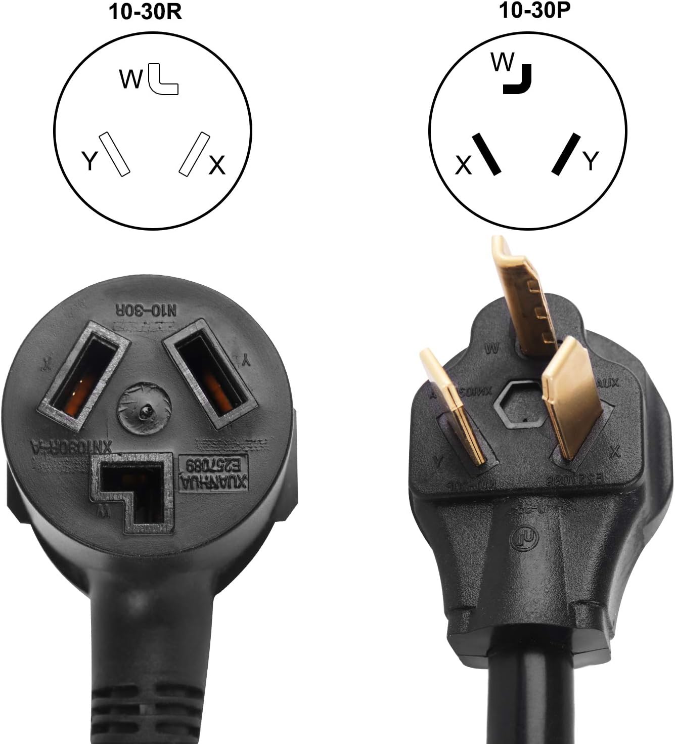 30Amp 3-Prong NEMA 10-30 Dryer Extension Cord with Heavy Duty Thick Anti-Weather Cord (25FT) - - 