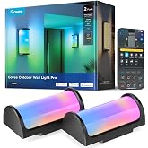 Govee Outdoor Wall Light Pro, 2 Pack, 2000LM, RGBICWW 72-Zone Customization | IP67 Waterproof for Outdoor Decor, Music-Sync, Porch, Garage, Yard, Patio, Compatible with Alexa, Google Home and Matter