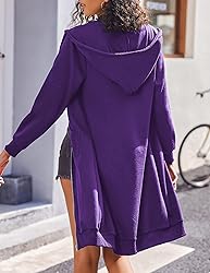 ELESOL Women's Tunic Hoodie Sweatshirt, Purple
