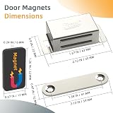 Jiayi Cabinet Magnetic Door Catch 2 Pack 14KG Stainless Steel 55mm view 2
