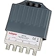 Labgear TV Aerial Splitter 4 Way Compact Satellite Splitter F Type Splitter 5-2400MHz in a Weatherproof Installation Box, F Plugs Ideal for Splitting Aerial, or Satellite Signals…