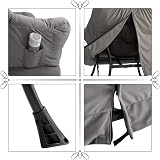 HollyHOME Velvet Armchair Dark Gray with Steel Frame 95x80x64 cm view 6
