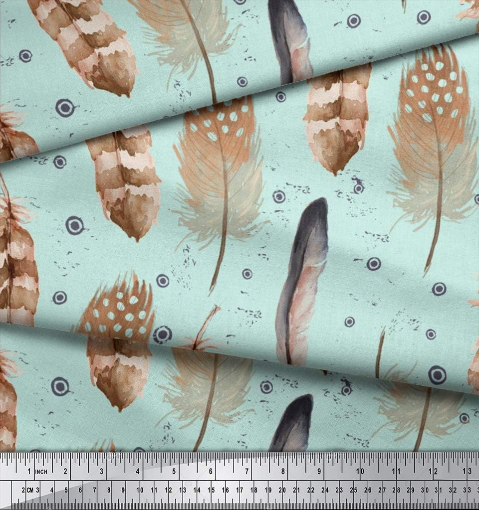 Soimoi Groene Katoenen Eendenstof Eagle Veer Print Stof Per Meter 58 Inch Breed Amazon Nl