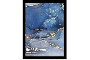 Fxojyvo 8x11 Picture Frame, Black Frame for 8 x 11 Inch Picture Poster Photo, Light Weight and High Transparent 8 by 11 Frame for Wall - 1 Pack/Black/8"x11"