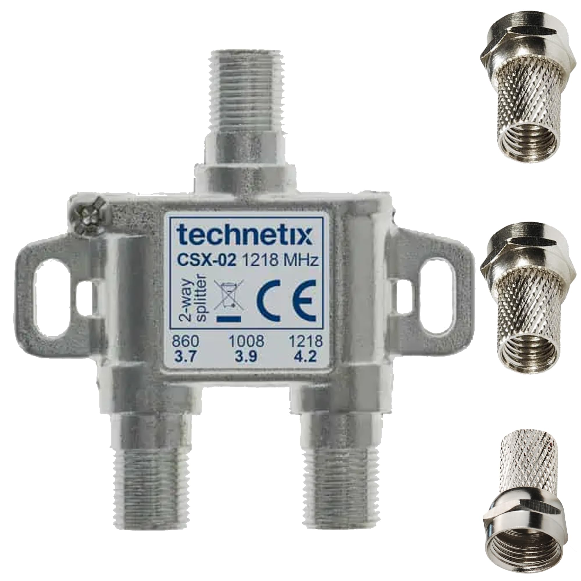 1STec Genuine 2 Way Y Splitter for TiVo V6 Digital Set Top Box or Superhub 3 Internet Modem Router. 5-1218MHZ splitter also for Freeview DVB-C/T2/S 5-1000MHZ (2-Way Splitter)