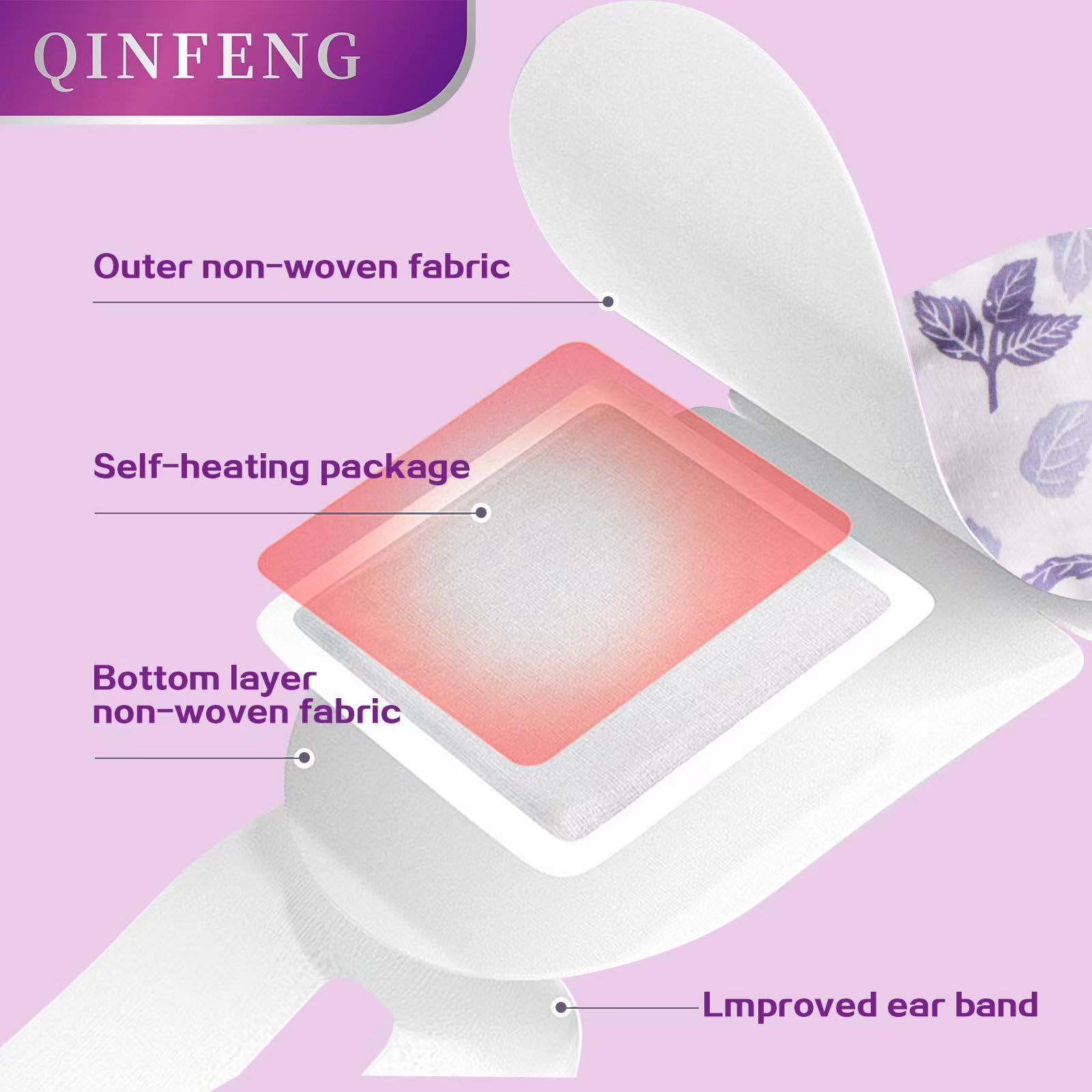 QINFENG 18 Packs Steam Eye Mask for Dry Eyes Self Heating Masks Cornea Care Rest Disposable SPA Warm Eye Compress Sleep Mask 30+ Minutes of Warmth for Reduce Eye Fatigue Travel Essentials (Unscented)