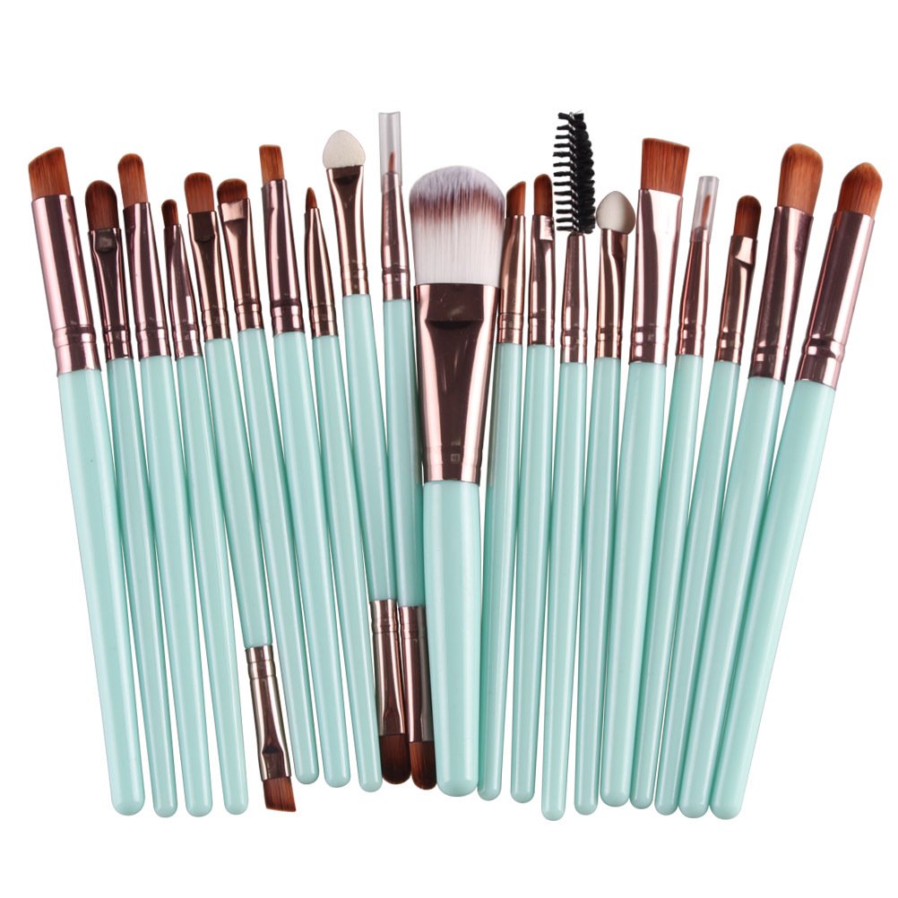 Makeup Brush Set,MAANGE 20 Pieces Professional Eye Makeup Cosmetics Brush Set,Cosmetics Blending Brush Tools (green)