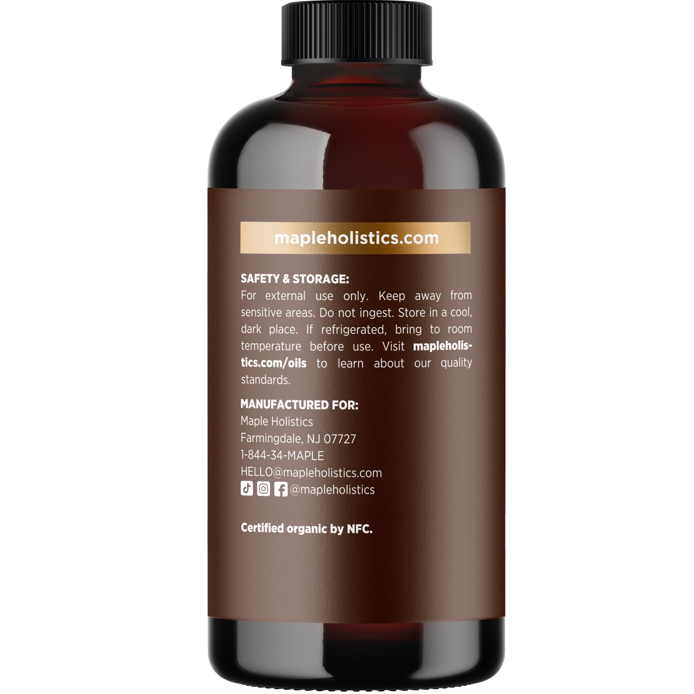 Organic Castor Oil Glass Bottle - 100% Pure Castor Oil Organic Cold Pressed Unrefined Glass Bottle - Extra Virgin Non GMO Hexane Free Cruelty Free Dermatologist Tested and USDA Certified (8 Fl Oz)