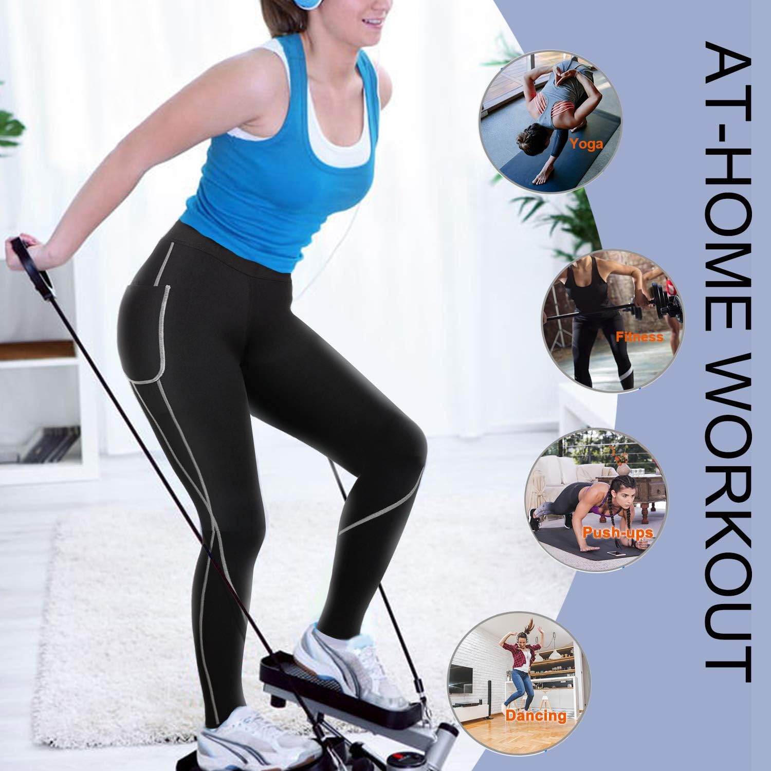 Irisnaya Compression Slim Leggings for Women Sauna Sweat Pants High Waist Training Butt Lifter Tights Workout Body Shaper: Clothing