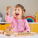 Healifty 10pcs Wooden Letter Tile Racks Stands for DIY Crafts & Early Education view 6