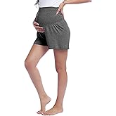 Joyaria Women Maternity Shorts Pajama Sleep Lounge Pregnancy Sleepwear Bamboo Viscose Over Belly Active Yoga Shorts S-XXL