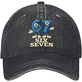 Funny 67 Hats Meme Design Six Seven Baseball Cap 6 7 Stuff Washed Distressed Hat